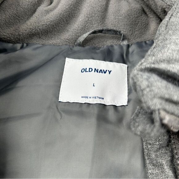 Old Navy Frost Free Zip Up Puffer Vest Gray NEW - Picture 8 of 9